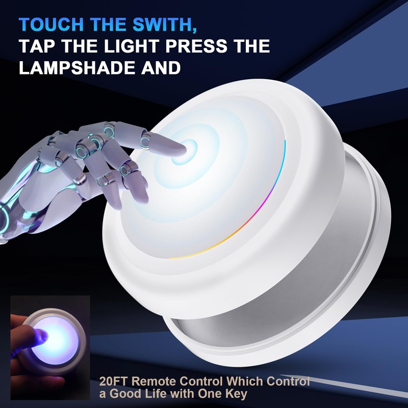 AnyEnjoy Puck Lights with Remote,13 Colors Changeable LED Puck lightings