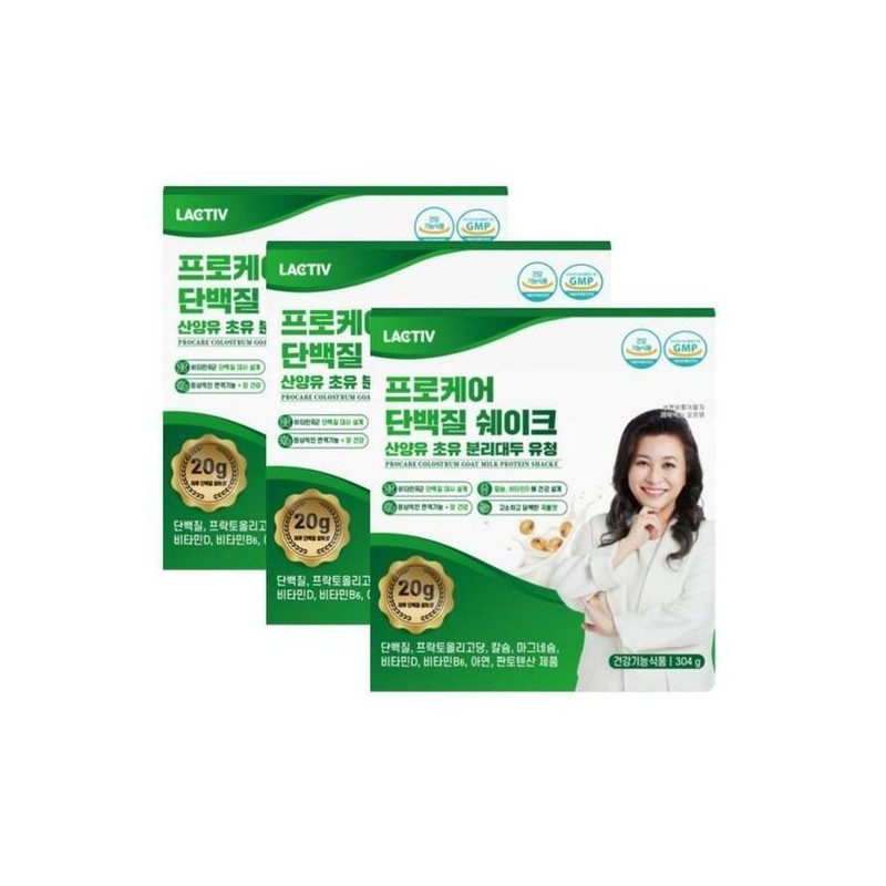 락티브 [하프클럽]락티브 프로케어 단백질 쉐이크 304g 3통/SJ 기본
