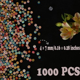 HERZWILD letter beads for threading, approx. 1000 pieces, 4 x 7 mm, colourful letter beads, square craft beads, letters A-Z beads for jewellery, crafts (4 x 7 gold B)