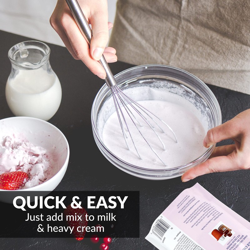 Nostalgia 2-Quart Homemade Premium Strawberry Ice Cream Starter Mix (8-Pack)