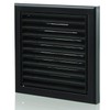 100mm (4 inch) Dia Black Plastic External Fixed Blade Vent