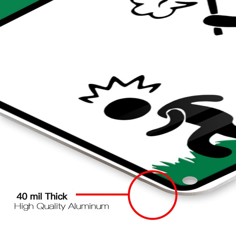 A smiling eye Get Off My Lawn! Metal Aluminum Tin