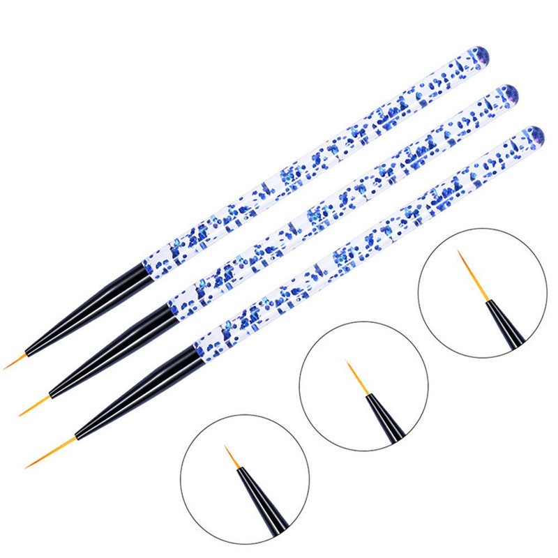 Kingsie Nail Art Brushes, Set of 6 Gel Nail Brushes,
