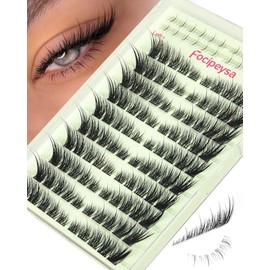 Focipeysa Wispy Lash Clusters Spiky Eyelash Clusters 10-18mm Eyelash Extensions Fox Eye Eyelash Right Left Individual Lashes Foxtail Lashes Thin Soft 