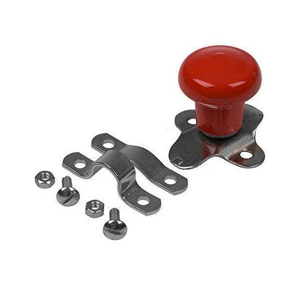 67.094.060 Red Deluxe Tractor Steering Wheel Spinner Knob, Includes Hardware