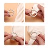 Decixde 4PCS Scarf Ring Clip Shirt Clip T-shirt Ties Clips