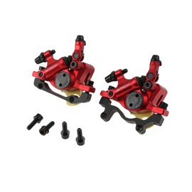 Etermeta ZOOM HB-100 Mountain Bike Disc Brakes Aluminum Alloy Brake Line Pull Hydraulic Front and Rear Set (Red)