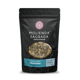 Molienda Sagrada, Té Blanco Jazmín, Infusion con té chino blanco y pétalos de jazmín, 150 gramos