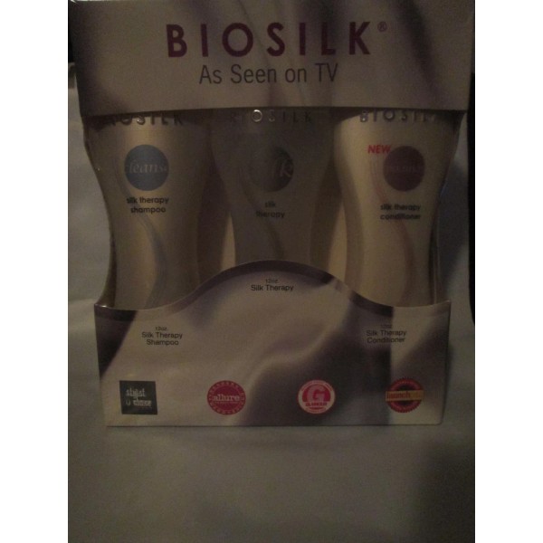 BioSilk 3 Pack Farouk BIOSILK Shampoo Conditioner Silk Therapy Serum