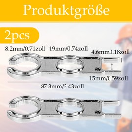 QttvbTna 2 x MC4 key tensioner set, solar panel cable, MC4 tool, plug-in mounting tool, key tensioner for MC4 plug, tool wrench for