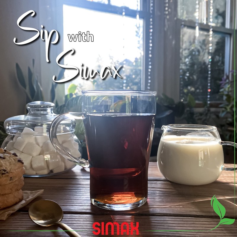 SIMAX Borosilicate Glass Sugar Bowl with Lid, 16 Ounce, Clear,