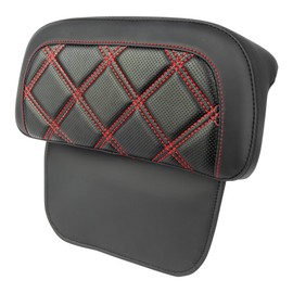 Motorcycle Rear Passenger Chopped Tour Pack Backrest Pad For Harley Road King Street Glide Electra Glide 2014-2024 Accessories(Diamond Red Stitches)