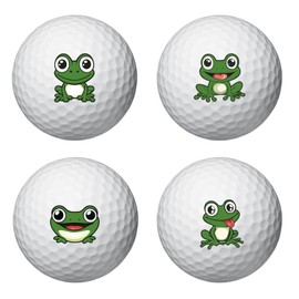 PLIGREAT Cartoon Frog Golf Ball Markers Creative Marking Stickers for Identify Golf Balls 2 Sheets Golf Ball Customise Markers Golfer Gift Golfing Accessories