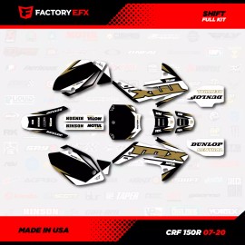 Factory EFX Black & Gold Shift Racing Graphics kit fits Honda Crf150R 07-25 Crf 150R Decal