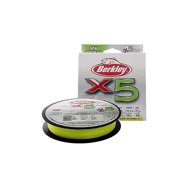 Berkley X5 150M Fluro Grün Geflochtene Schnur
