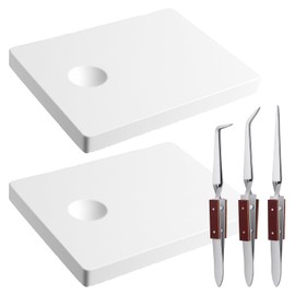 5 Pcs Jewelry Soldering Kit 2 Honeycomb Ceramic Boards Fire Brick 3 Reverse Lock Tweezers Ceramic Heat Safe Soldering Block Boards Solder Plate Jewelers Making Melting Casting Firebrick Tools Supplies