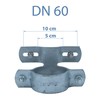 Kleberio® 1 Pipe Clamps DN60 (Borehole Distance 50-100 mm) Galvanised