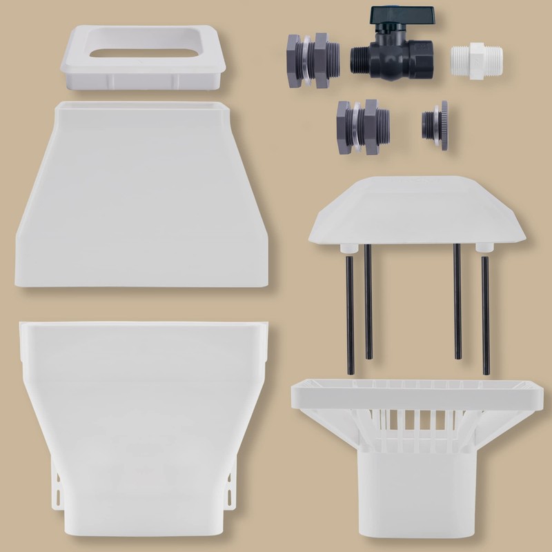 Rain Barrel Diverter, RainWater Collection System Fits for 2x3 or
