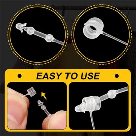 JEYORZY Safety Threads, Pack of 1000 Safety Threads for Labels, Price Tags, No Labeling Gun, Loop Pins, Safety Threads, Transparent for Clothing, Labels, Price Tag