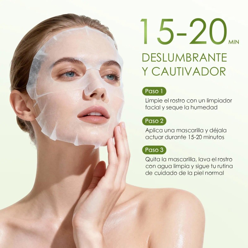 Mascarilla 7pzs Facial Aloe Vera