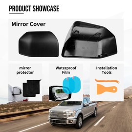 Textured Black Passenger Side Mirror Cover Cap Compatible with Ford F-150 2015 2016 2017 2018 2019 2020, Direct Replacement Mirror Housing (Right/Passenger Side)