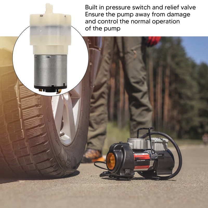 Electric Micro Air Pump 2.5-8.0LPM Low Noise Mini Vacuum Diaphragm