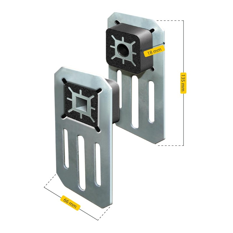 Schellenberg 87068 Silent Running Wall Bearing Kit for Roller Shutters,