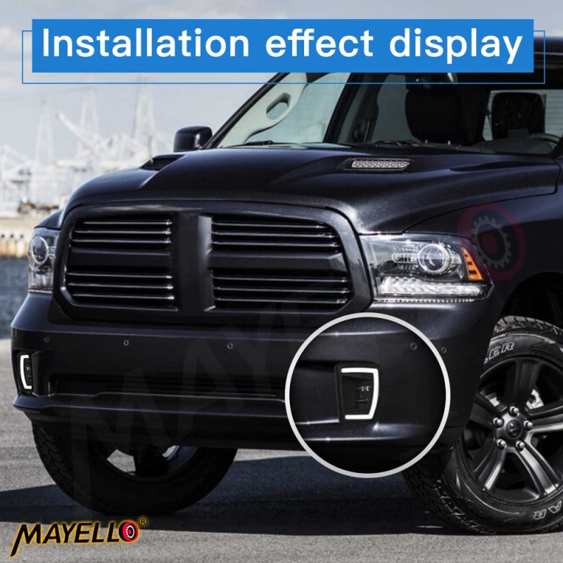 mayello DRL LED Fog Lights For Dodge Ram 1500 Accessories