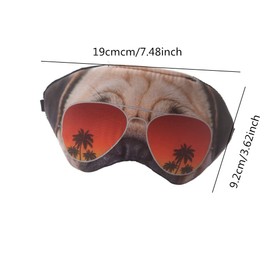 3D Cute Animal Funny Sleep Eye Mask for Men Women, Soft Plush Cat Dog Blindfold Sleeping Mask Eyeshade for Plane Travel Yoga Office Snap Nap Eye Cover