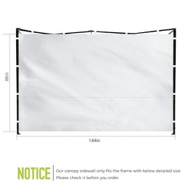 Instant Canopy Sidewalls for 12x12 Pop Up Canopy Tent, 300D Waterproof Material for Outdoor Events, Vendor Booths, and Privacy (Sidewalls Only, Canopy Not Included) (Black, 12x12ft-3pcs)