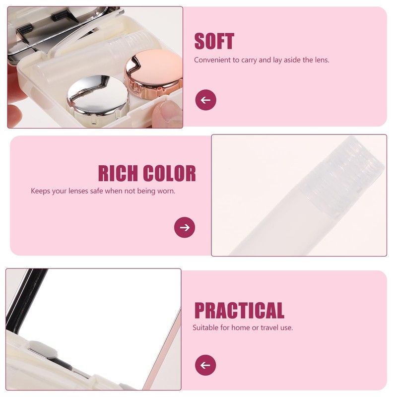 ROSENICE Contact Lens Case Mini Travel Simple Contact Lens Box