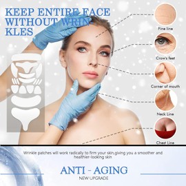 Stasover 18 Pcs Wrinkle Patches，Reusable Silicone Face, Forehead, Neck & Chest Wrinkle Pads – Anti Aging Overnight Facial Smoothing Pads for Fine Lines, Decollete Care, Skin Rejuvenation