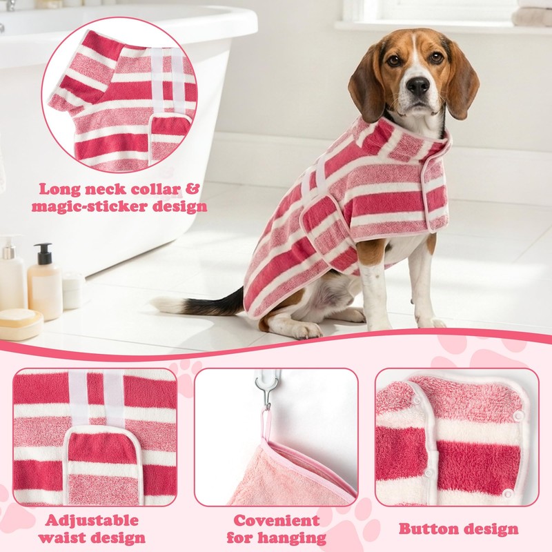 Quick Drying Dog Bathrobe - Super Absorbent Dog Bathrobe with