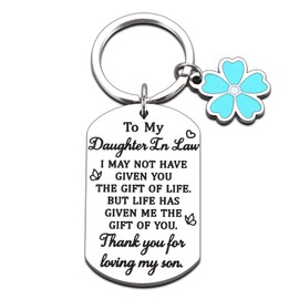 Christmas Gifts for Daughter in Law, Flower Keychains, Stocking Stuffers for Daughter in Law, Future Daughter in Law Gifts, Daughter in Law Gifts from Mother in Law, Birthday Gifts for Daughter in Law