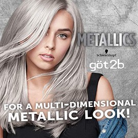 Got2B Schwarzkopf Got2b Metallics Permanent Hair Color, M71 Metallics Silver
