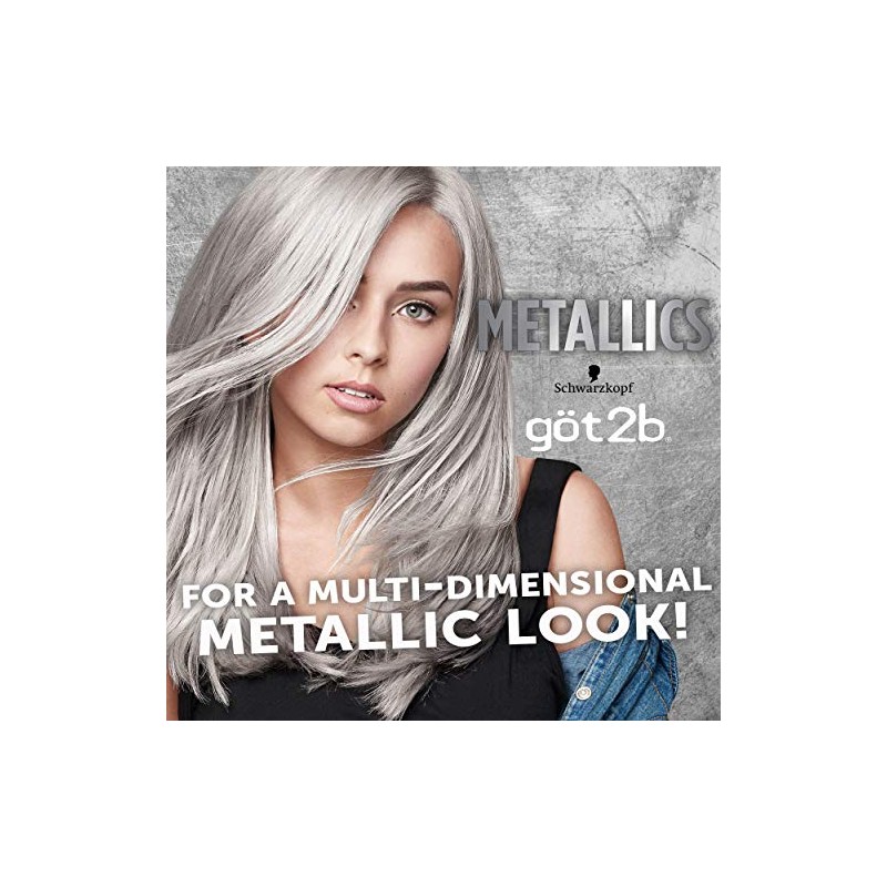Got2B Schwarzkopf Got2b Metallics Permanent Hair Color, M71 Metallics Silver