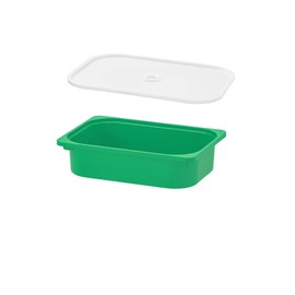Ikea TSSP Storage box with Lid, 42x30x10 (Green)