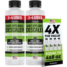 [2 Pack] Descaler for Baby Bottle Sterilizer - Baby Appliance Descaler - Made in USA - Effective Yet Gentle - Odorless - Removes Mineral Build Up - Compatible with All Appliances - Citric Acid - 16Oz