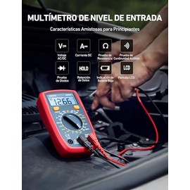 AstroAI Multímetro Digital Profesional, Voltimetro Amperimetro, Medidor de Corriente Voltaje DC, Resistencia, Continuidad, Diodos