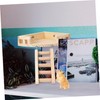 Gatuida Wooden Hamster Ladder with Platform for Small Animals Cozy