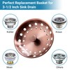 KONE Copper Kitchen Sink Strainer Basket, 2 Pcs Stainless Steel