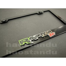 License Plate Frame Shop 1x SVTRaptor 3D Emblem BLACK Stainless License Plate Frame Holder ForF150Bronco