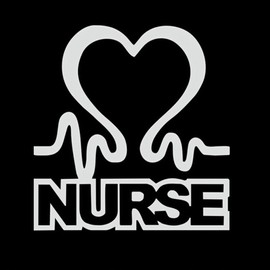 Nurse Heartbeat Decal Vinyl Sticker|Cars Trucks Vans Walls Laptop| White |5.5 x 5.25 in|CCI966