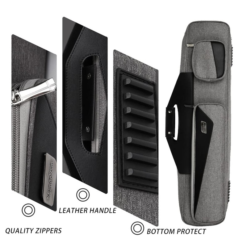 MangoRun Pool Cue Case 4x4 with Backpack Straps Carrying Case