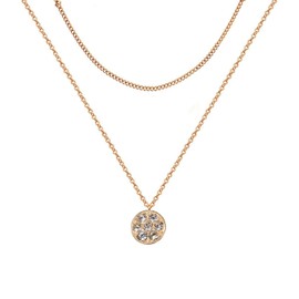 EVNFTUU Gold Layered Necklace,Layered Necklaces For Women,Dainty Thin Chain,Simple Necklace,Gold Necklaces With Diamonds For Women and Girls