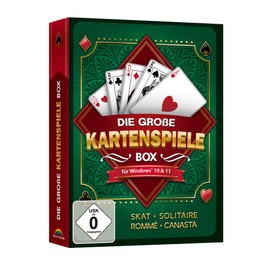 Die Große KARTENSPIELE Box - SKAT, SOLITAIRE, ROMMÉ, CANASTA für Win 11, 10, 7