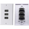 zdyCGTime 3-Port HDMI 2.0 Decorative Wall Plate - HDMI, Component,