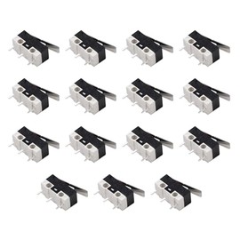 15pcs Audio Fan Micro Switch AC 1A 125V 3 Pin SPDT NO + NC Hinge Lever Momentary Push Button Micro Limit Switch for Single Board Computer