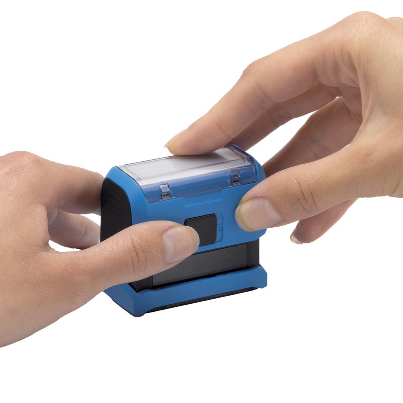 Trodat Printy 4911 DIY Self Inking Stamp,Blue Body - Black