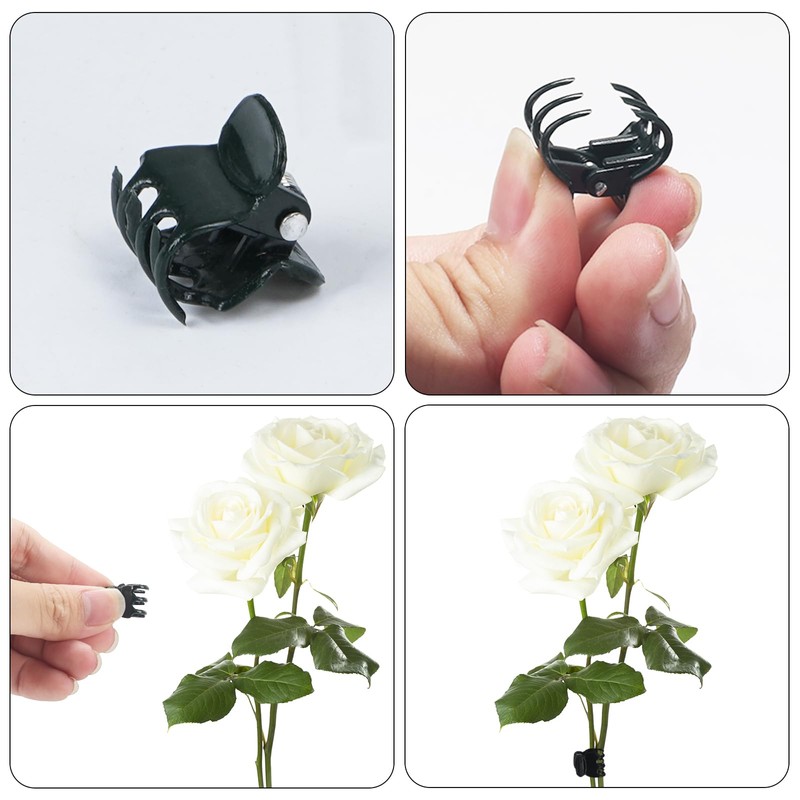 FALSKT Pack of 200 Orchid Clips, Plastic Plant Clips, Small